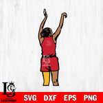 Atlanta Hawks Girl Basketball Svg Eps Dxf Png File, Digital Download, Instant Download