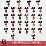 Girls sport 3 NBA Svg Eps Dxf Png File, Digital Download, Instant Download