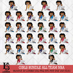 Girls sport 4 NBA Svg Eps Dxf Png File, Digital Download, Instant Download