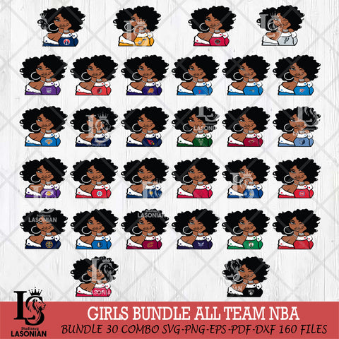 Girls sport 5 NBA Svg Eps Dxf Png File, Digital Download, Instant Download