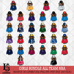 Girls sport 7 NBA Svg Eps Dxf Png File, Digital Download, Instant Download