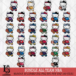Hello Kitty basketball NBA Svg Eps Dxf Png File, Digital Download, Instant Download