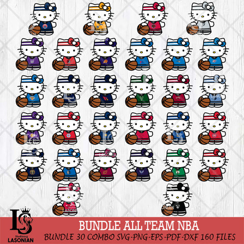 Hello Kitty basketball 3 NBA Svg Eps Dxf Png File, Digital Download, Instant Download