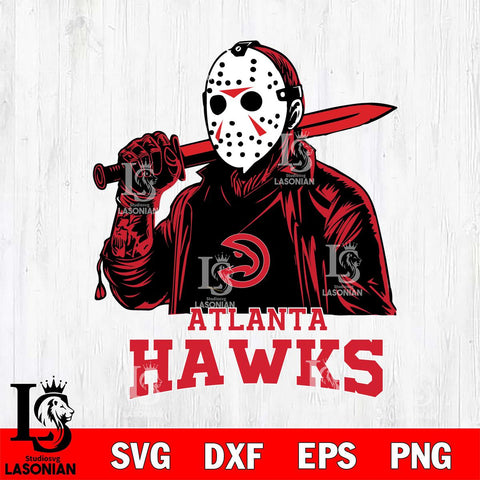 Atlanta Hawks Jason Voorhees Horror 12 Svg Eps Dxf Png File, NBA svg, Digital Download, Instant Download