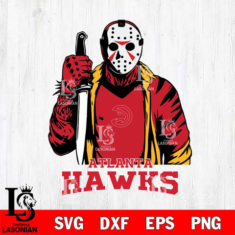 Atlanta Hawks Jason Voorhees Horror 3 Svg Eps Dxf Png File, NBA svg, Digital Download, Instant Download