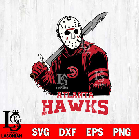 Atlanta Hawks Jason Voorhees Horror 7 Svg Eps Dxf Png File, NBA svg, Digital Download, Instant Download