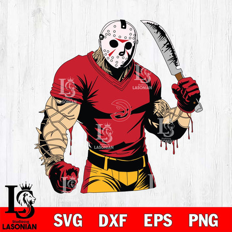 Atlanta Hawks Jason Voorhees Horror 8 Svg Eps Dxf Png File, NBA svg, Digital Download, Instant Download
