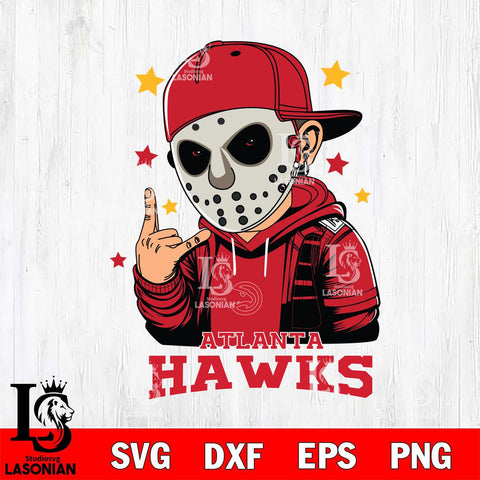 Atlanta Hawks Jason Voorhees Horror 9 Svg Eps Dxf Png File, NBA svg, Digital Download, Instant Download