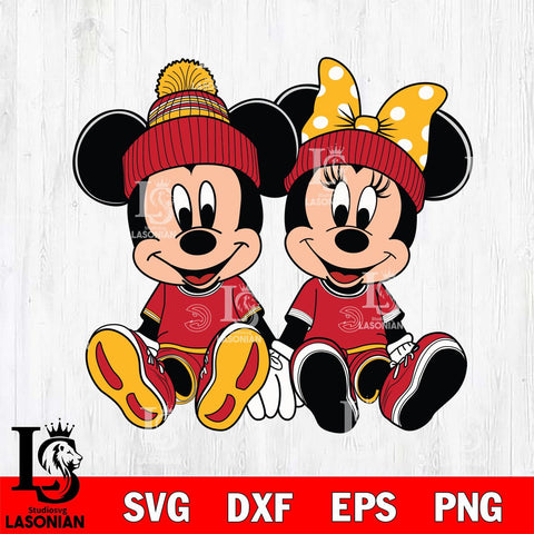 Atlanta Hawks Mickey Minne 3 Nba Svg Eps Dxf Png File, NBA svg, Digital Download, Instant Download