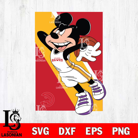 Atlanta Hawks Mickey Minne 6 Nba Svg Eps Dxf Png File, NBA svg, Digital Download, Instant Download