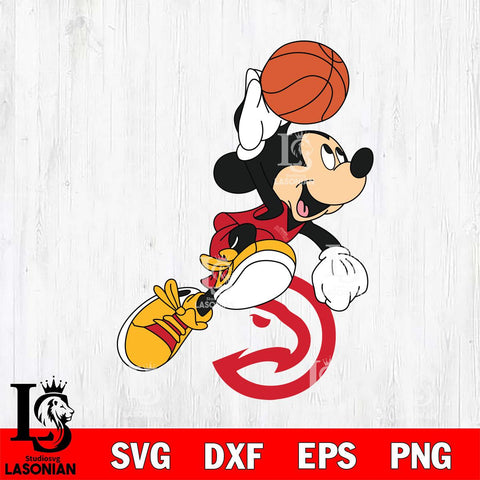 Atlanta Hawks Mickey Minne 8 Nba Svg Eps Dxf Png File, NBA svg, Digital Download, Instant Download