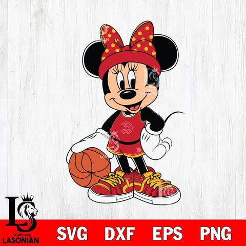Atlanta Hawks Mickey Minne Nba Svg Eps Dxf Png File, NBA svg, Digital Download, Instant Download