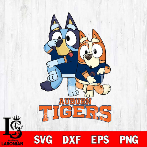 Auburn Tigers Bluey & Bingo Svg Eps Dxf Png File, NCAA svg, Digital Download, Instant Download