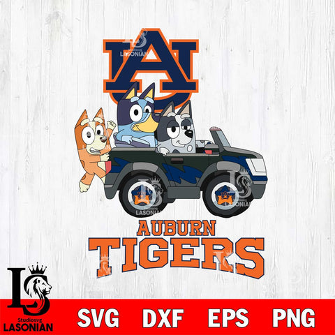 Auburn Tigers Bluey friends car Svg Eps Dxf Png File, NCAA svg, Digital Download, Instant Download