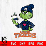 Auburn Tigers Boujee Grinch Heart Christmas Cut Files Cricut, Svg Dxf Eps Png file, Digital download , Silhouette