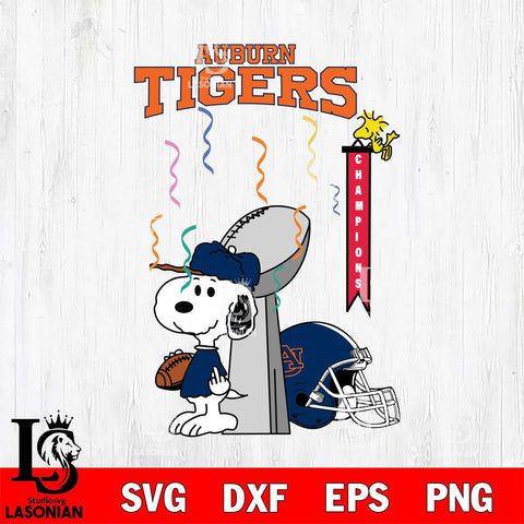 Auburn Tigers Charlie Brown and Snoopy Super Bowl Svg Eps Dxf Png File, NCAA svg , Digital Download , Instant Download, Cricut File
