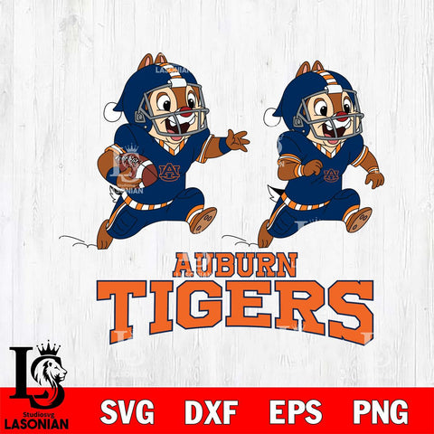 Auburn Tigers Chip & Dale Football Cricut,Christmas SVG DXF EPS PNG FILE, NCAA Digital Download,Instant Download, Silhouette