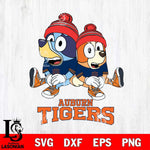 Auburn Tigers Christmas Bluey & Bingo Sit Cut Files,Bluey Cricut,Christmas Svg , Bluey svg , Digital Download, dxf eps png pdf file