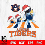 Auburn Tigers Christmas Family Bluey Walking Cut Files,Bluey Cricut,Christmas Svg , Bluey svg , Digital Download, dxf eps png pdf file