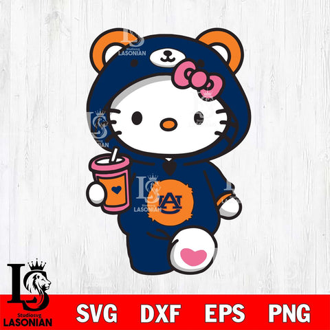 Auburn Tigers Cute Hello Kitty Svg Eps Dxf Png File, Digital Download, Instant Download