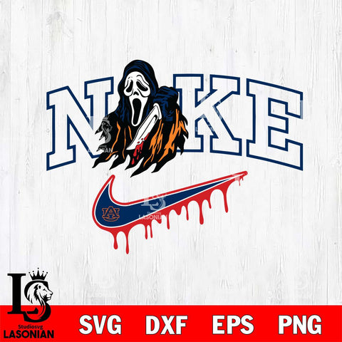 Auburn Tigers Ghostface Nike Svg Eps Dxf Png File, Digital Download, Instant Download