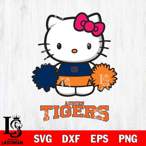 Auburn Tigers Hello Kitty Cheerleader 2 Svg Eps Dxf Png File, Digital Download, Instant Download
