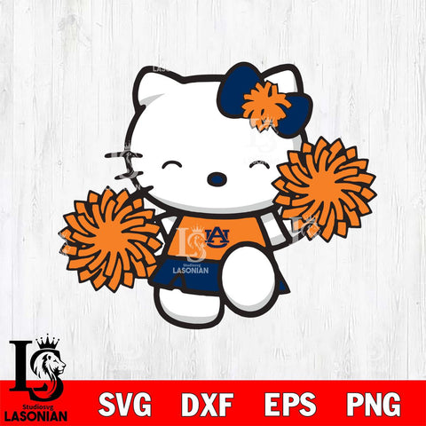Auburn Tigers Hello Kitty Cheerleader Svg Eps Dxf Png File, Digital Download, Instant Download