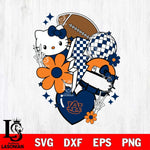 Auburn Tigers Hello Kitty NCAA 2 Svg Eps Dxf Png File, Digital Download, Instant Download