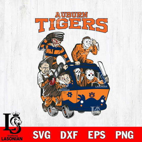 Auburn Tigers Jason Voorhees Horror 10 Svg Eps Dxf Png File, NCAA svg, Digital Download, Instant Download