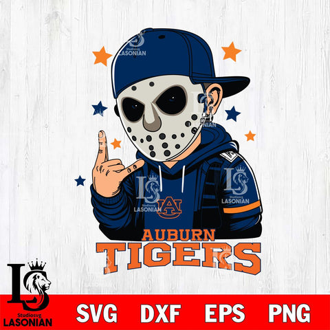 Auburn Tigers Jason Voorhees Horror 9 Svg Eps Dxf Png File, NCAA svg, Digital Download, Instant Download