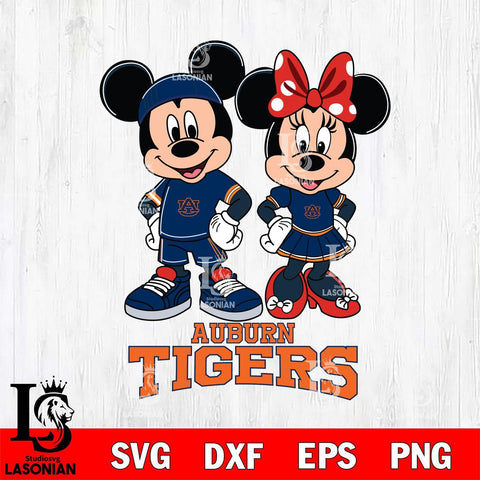 Auburn Tigers Mickey And Minnie Rugby Svg Eps Dxf Png File, NCAA svg , Digital Download , Instant Download, Cricut File