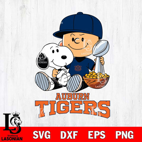 Auburn Tigers Peanuts Snoopy Champion football SVG DXF EPS PNG FILE,Snoopy File Cut, NCAA Digital Download,Instant Download,Christmas Silhouette