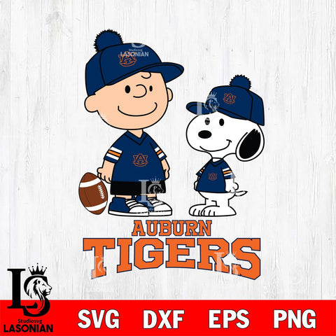 Auburn Tigers Peanuts Snoopy Friends Football SVG DXF EPS PNG FILE,Snoopy File Cut, NCAA Digital Download,Instant Download,Christmas Silhouette