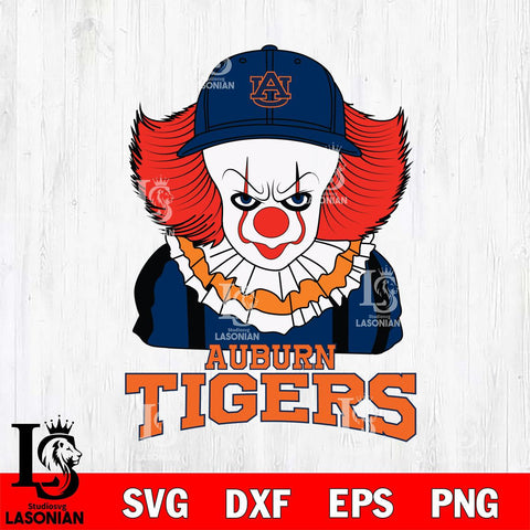Auburn Tigers Pennywise Horror Sport 10 Svg Eps Dxf Png File, Digital Download