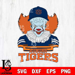 Auburn Tigers Pennywise Horror Sport 2 Svg Eps Dxf Png File, Digital Download