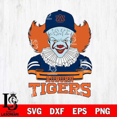 Auburn Tigers Pennywise Horror Sport 2 Svg Eps Dxf Png File, Digital Download