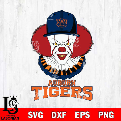 Auburn Tigers Pennywise Horror Sport 4 Svg Eps Dxf Png File, Digital Download