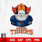 Auburn Tigers Pennywise Horror Sport 7 Svg Eps Dxf Png File, Digital Download