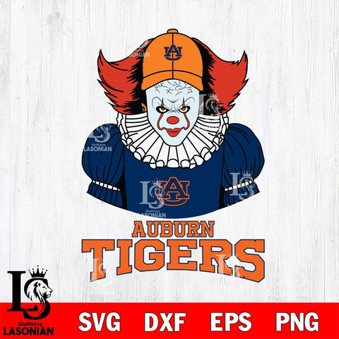 Auburn Tigers Pennywise Horror Sport 7 Svg Eps Dxf Png File, Digital Download