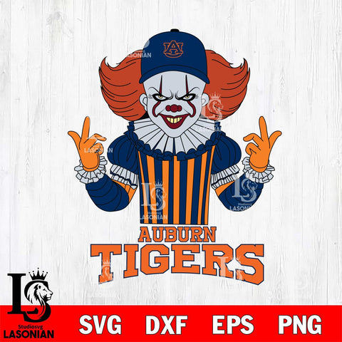 Auburn Tigers Pennywise Horror Sport 8 Svg Eps Dxf Png File, Digital Download