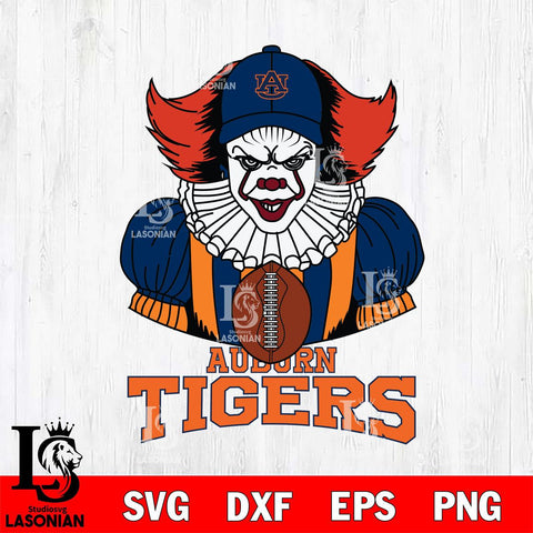 Auburn Tigers Pennywise Horror Sport 9 Svg Eps Dxf Png File, Digital Download