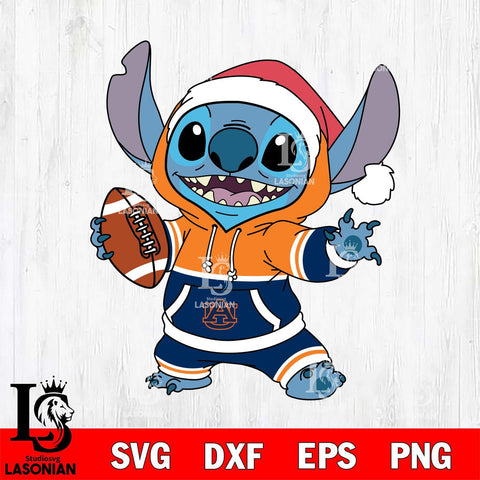 Auburn Tigers Stitch Football Christmas File Cut, NCAA SVG DXF EPS PNG FILE, Digital Download , Criucut , Silhouette