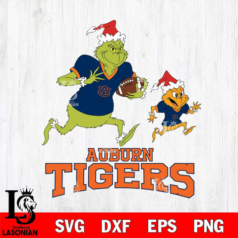 Auburn Tigers The Grinch & Max Football Cricut,Christmas SVG DXF EPS PNG FILE, NCAA Digital Download,Instant Download, Silhouette