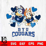 BYU Cougars Bluey & Bingo 10 Svg Eps Dxf Png File, NCAA svg, Digital Download, Instant Download
