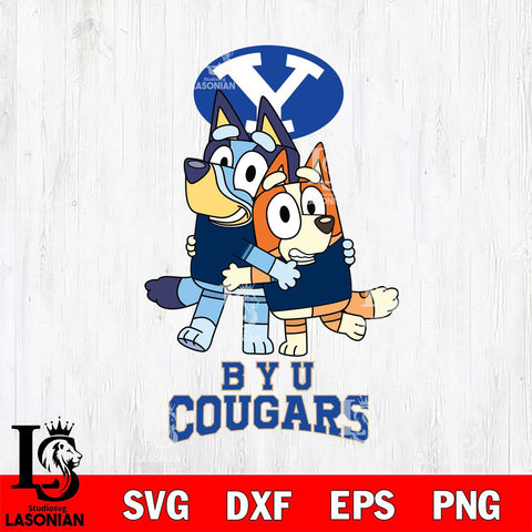 BYU Cougars Bluey & Bingo 3 Svg Eps Dxf Png File, NCAA svg, Digital Download, Instant Download