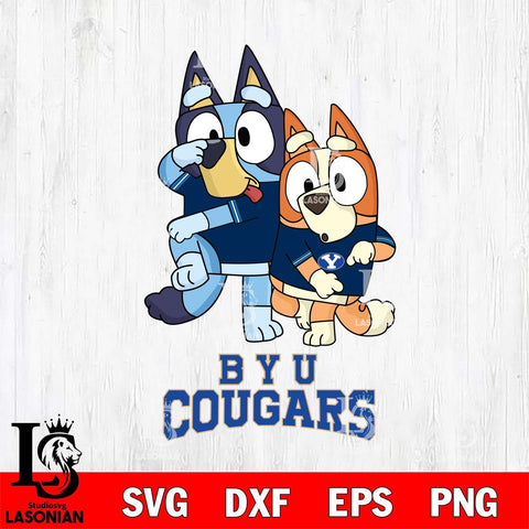 BYU Cougars Bluey & Bingo Svg Eps Dxf Png File, NCAA svg, Digital Download, Instant Download
