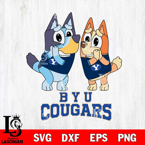 BYU Cougars Bluey & Bingo 5 Svg Eps Dxf Png File, NCAA svg, Digital Download, Instant Download