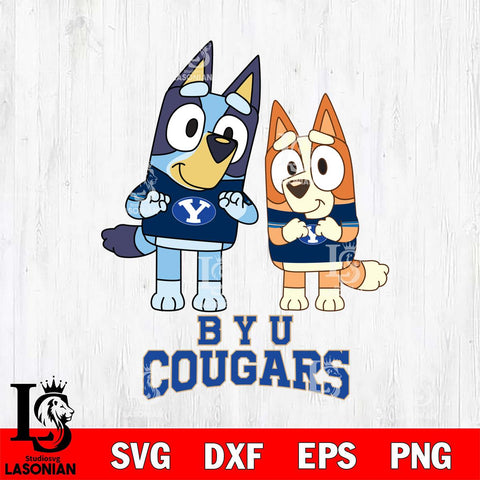 BYU Cougars Bluey & Bingo 6 Svg Eps Dxf Png File, NCAA svg, Digital Download, Instant Download