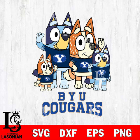 BYU Cougars Bluey & Bingo 7 Svg Eps Dxf Png File, NCAA svg, Digital Download, Instant Download