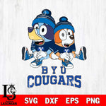 BYU Cougars Bluey & Bingo 8 Svg Eps Dxf Png File, NCAA svg, Digital Download, Instant Download